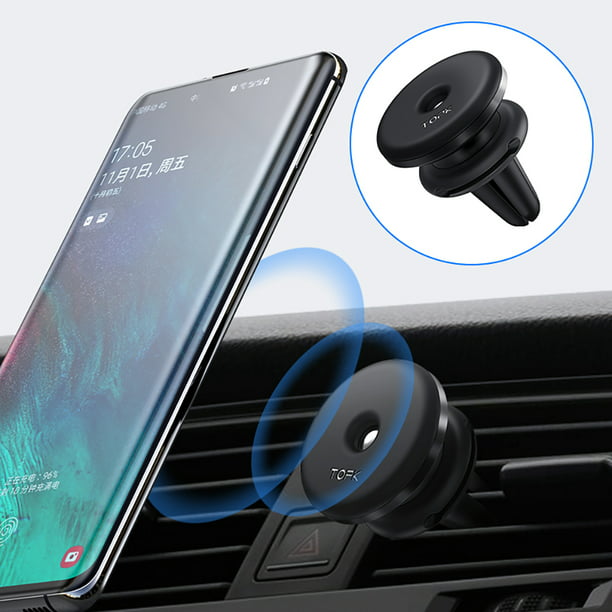 Magnetic Phone Car Mount-Universal Dashboard Cell Phone Holder for Car Compatible with All Smartphones Silver 